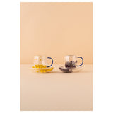 Waba Hl1 Coffee Cups Double Set 2 Pieces-Purple&Yellow