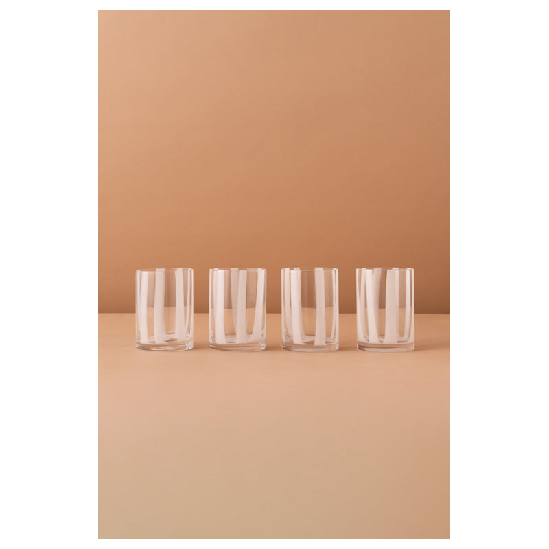 Waba Hl7 Glass Cup Set 4 Pieces-White