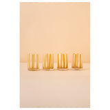 Waba Hl7 Glass Cup Set 4 Pieces-Coffee
