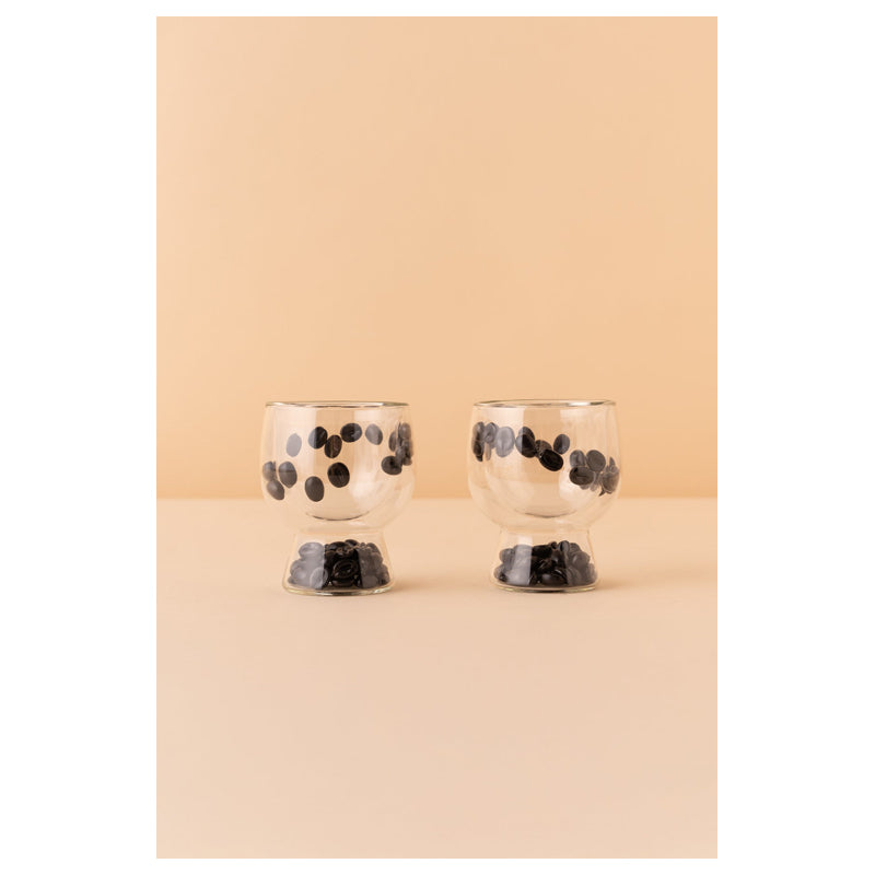 Waba Hl3 Coffee Cup Double Set 2 Pieces-Black