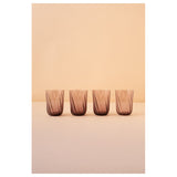 Waba Glass Cups Set 4 Pieces Hl5-Honey