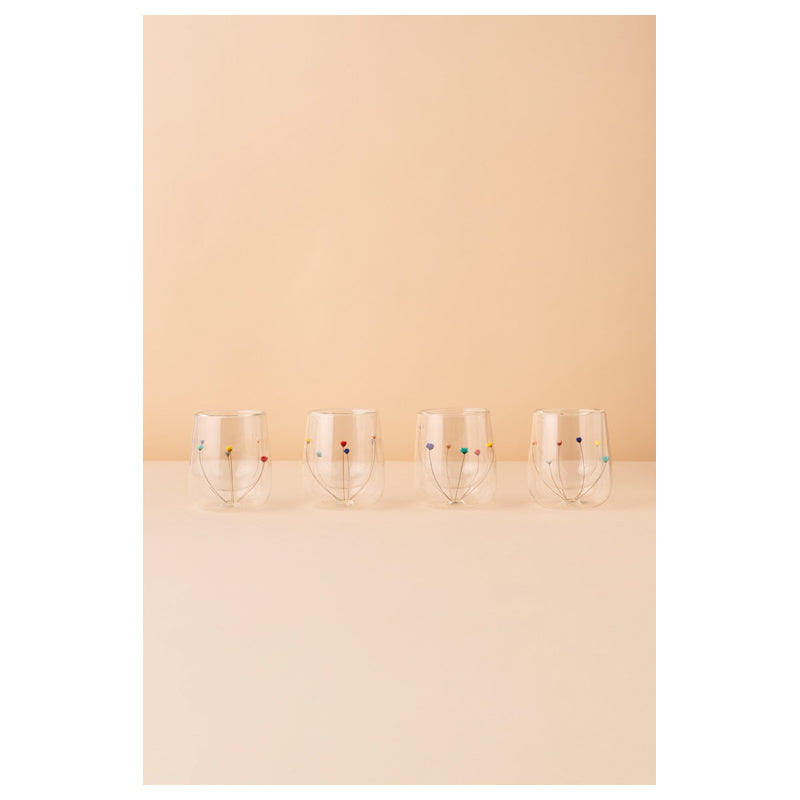 Waba Hl3 Cups Set Double 4 Pieces-Clear