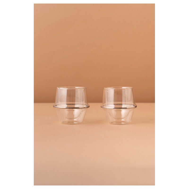 Waba Hl5 Coffee Cups Set Double 2 Pieces-Silver