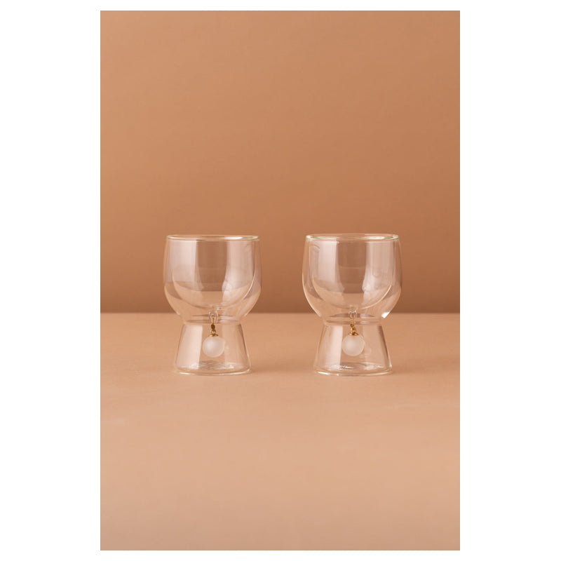 Waba Hl6 Coffee Cups Set 2 Pieces-Clear