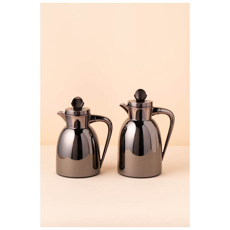 Waba Safa'A Flask Set 2 Pcs 1/0.7-Full Black Nickel