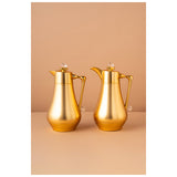 Waba Mubhera Flask Set 2 Pcs 1L-Gold / Transparent