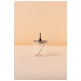 Waba Tp2 Sugar Bowl W/Spoon-Matt Silver / Wooden Handle