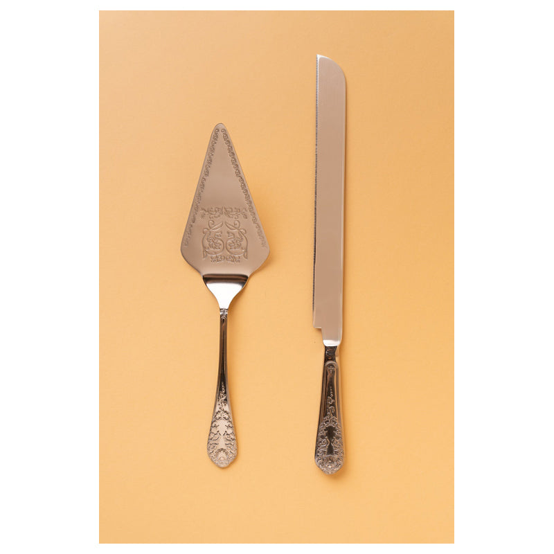 Waba Hf1 Cake Server Set 2 Pcs-Shiny Silver