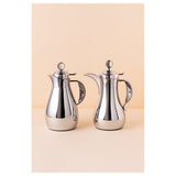 Waba Sanwan Flask Set 2 Pcs 1/0.7 L-Shiny Silver / Granite