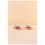 Waba B16 Coffee Cups Set 2 Pcs-Red