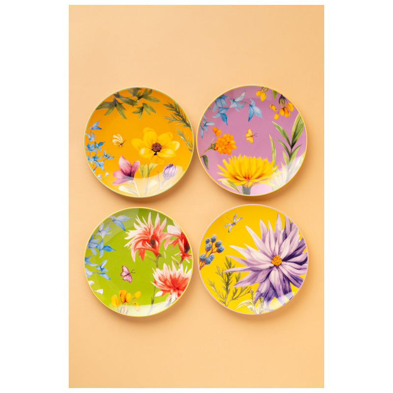 Waba B18 Dessert Plate Set 4 Pcs-Multicolor