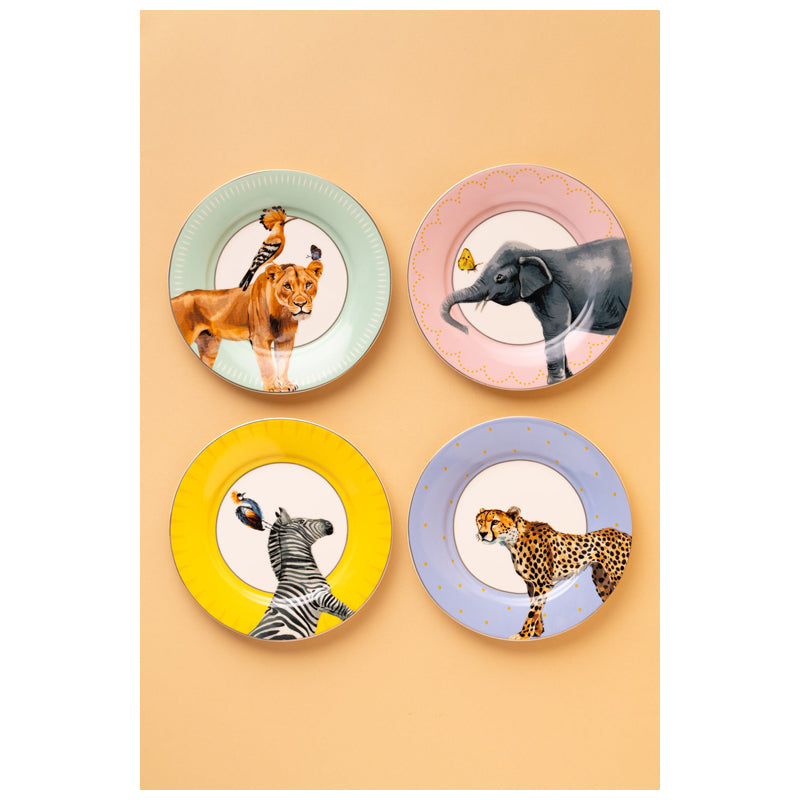 Waba B19 Dessert Plate Set 4 Pcs-Multicolor