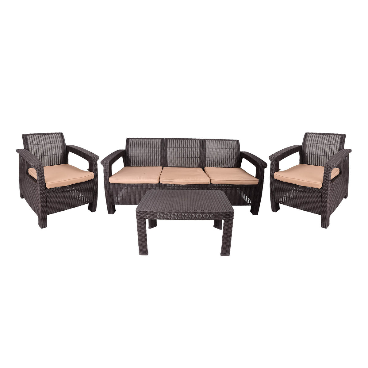 Garden furniture set - brown