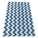 Jumbo Foam Litter Mat, White & Blue