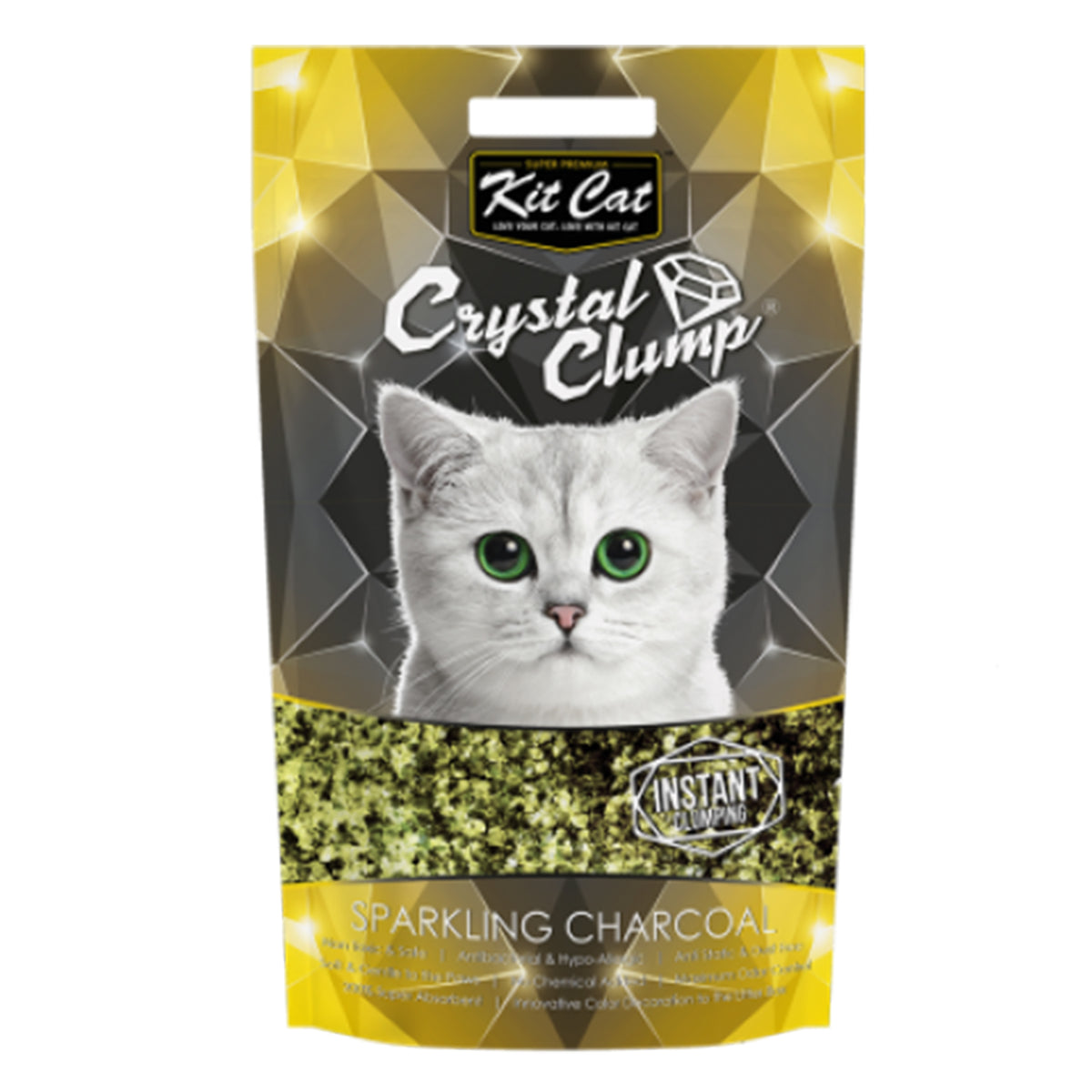 Crystal Clump Sparkling Charcoal Cat Litter