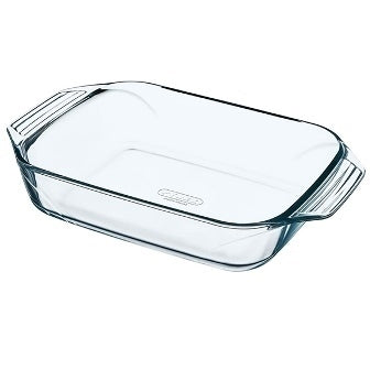 Baking Dish with handles, Clear