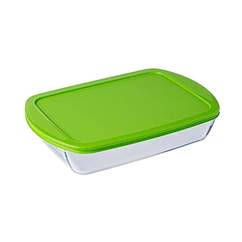 Pyrex Rectangular Roaster With Lid 4.5L-Clear