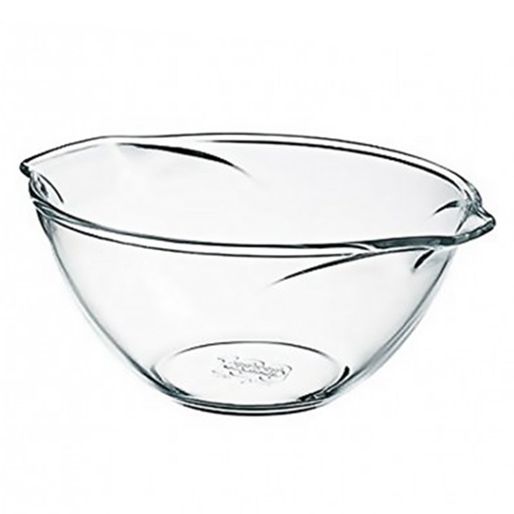Pyrex bowl with handle and pourer