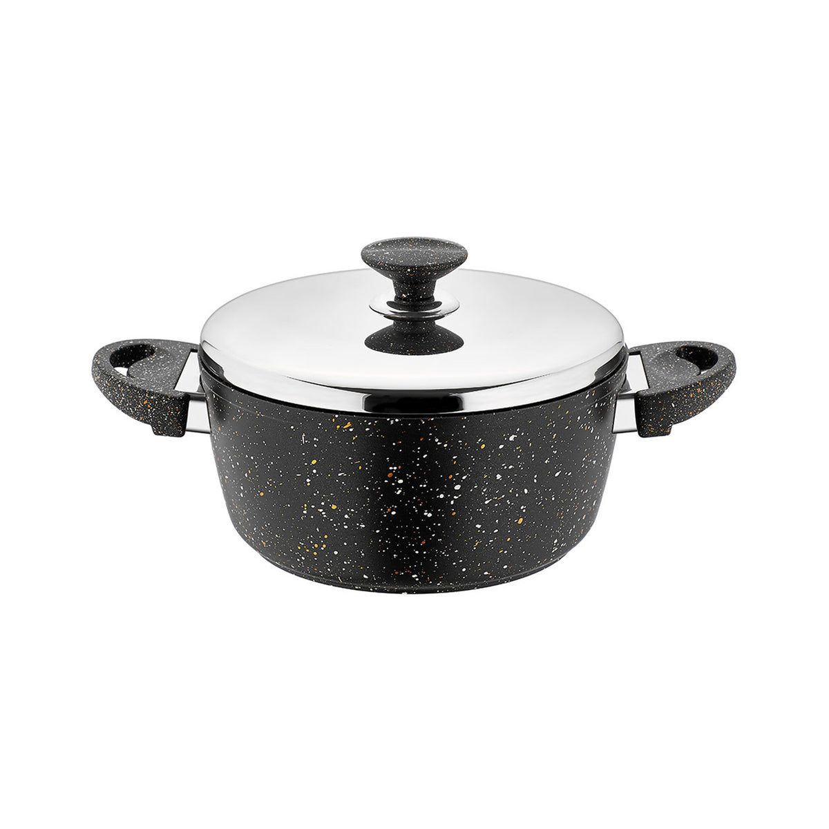 Deep Pot with Lid - Black Color