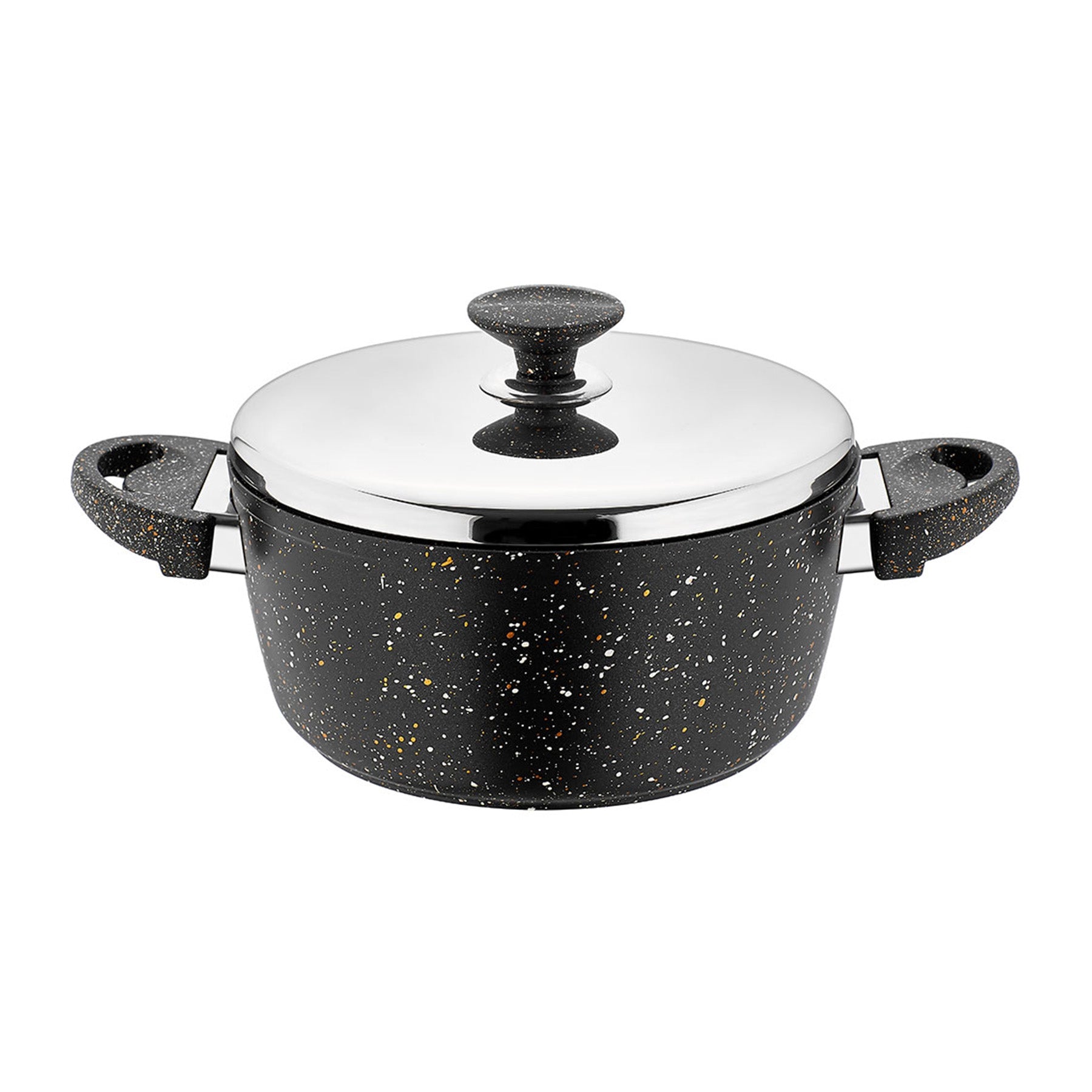 Deep Pot with Lid - Black Color
