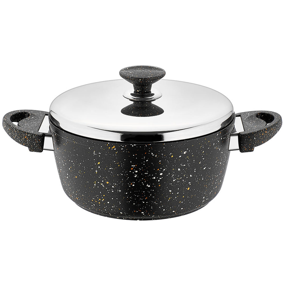 Deep Pot with Lid - Black Color