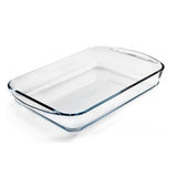 Glass rectangular roasters set