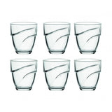 6 Tumblers in Tempered Glass Wave