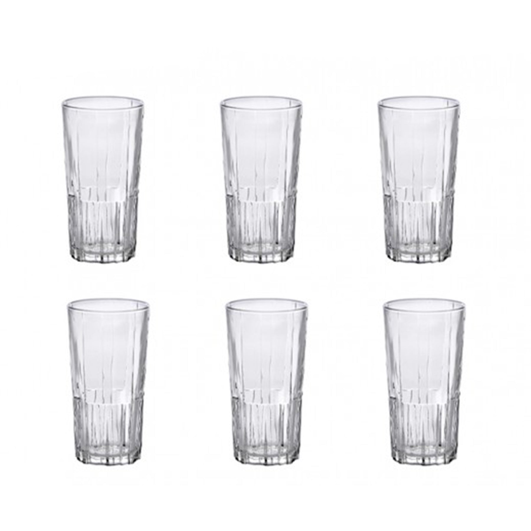 Set of 6 Jazz glass tall glasses