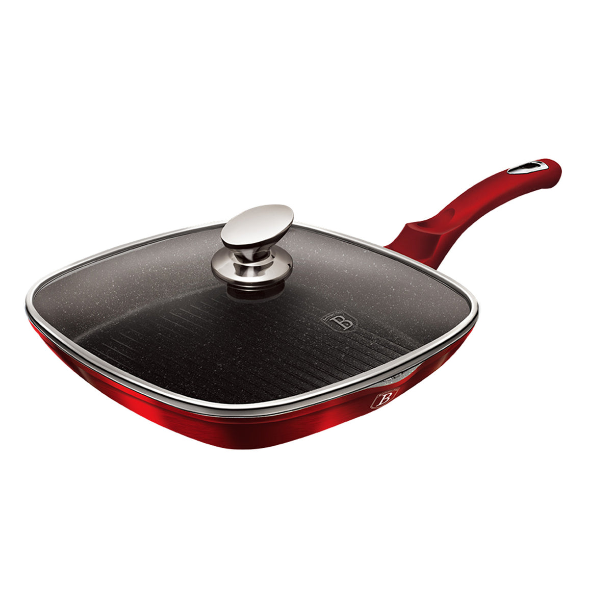 Grill pan with glass lid