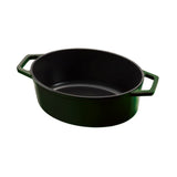 Cast iron Oval Roaster with lid - Green Color