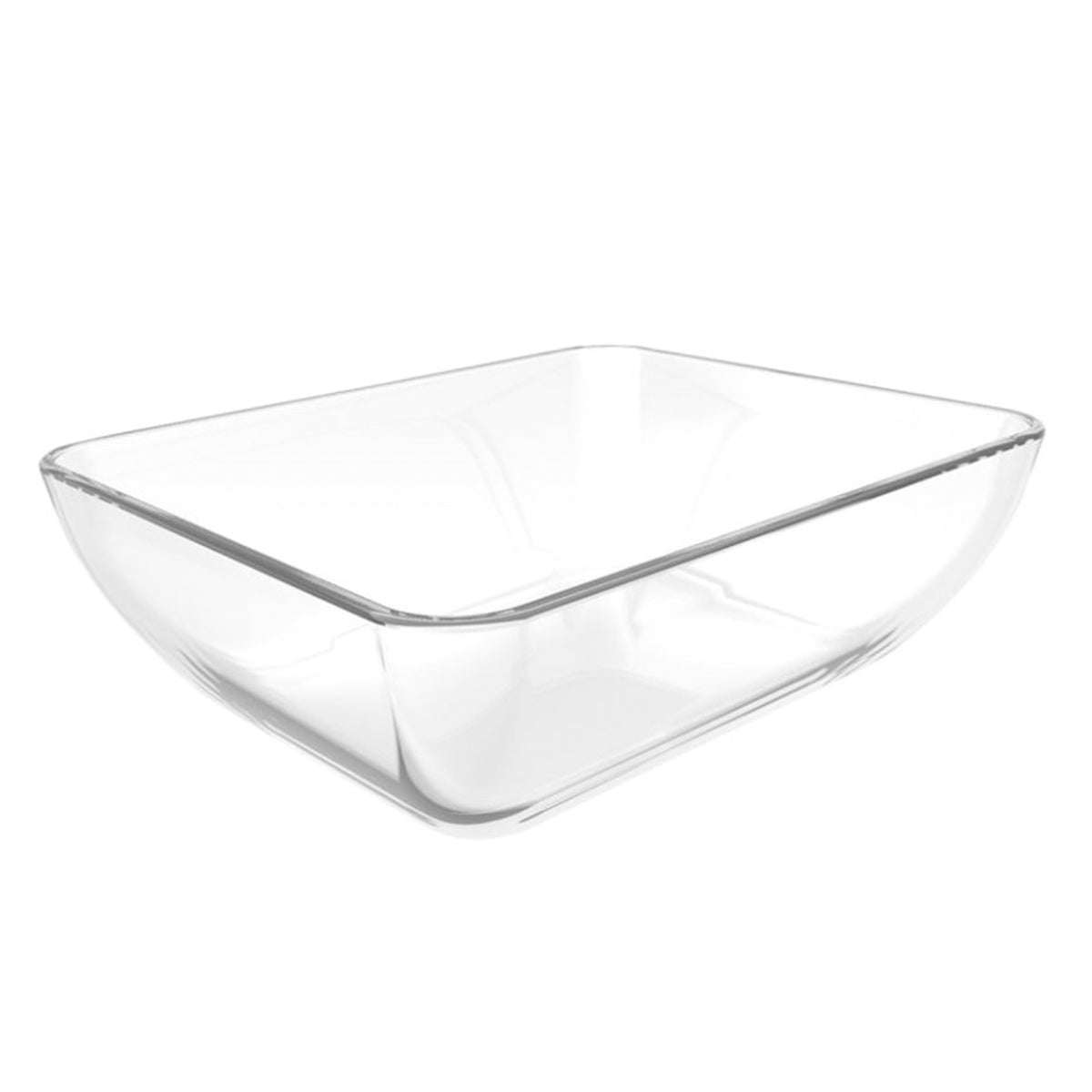 Rectangular glass dish with lid