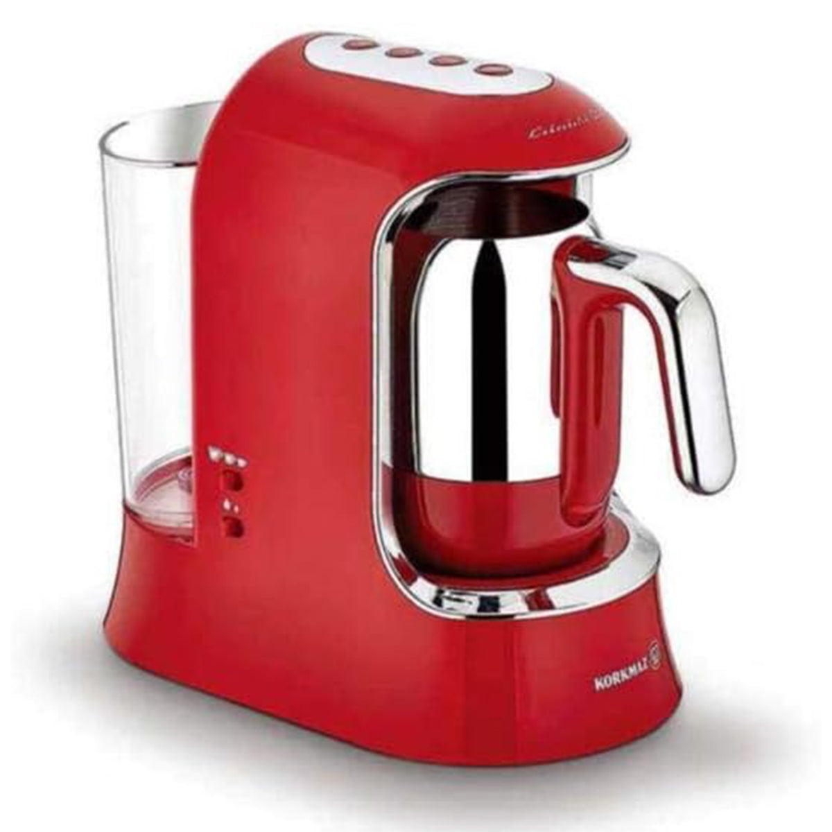 Coffee Maker Stainless Steel 4 Cups - Red