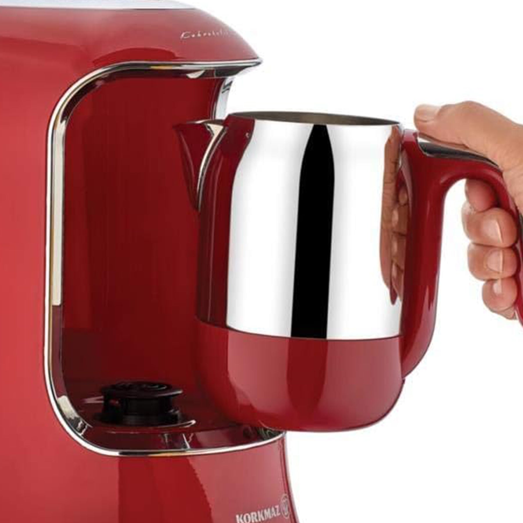 Coffee Maker Stainless Steel 4 Cups - Red