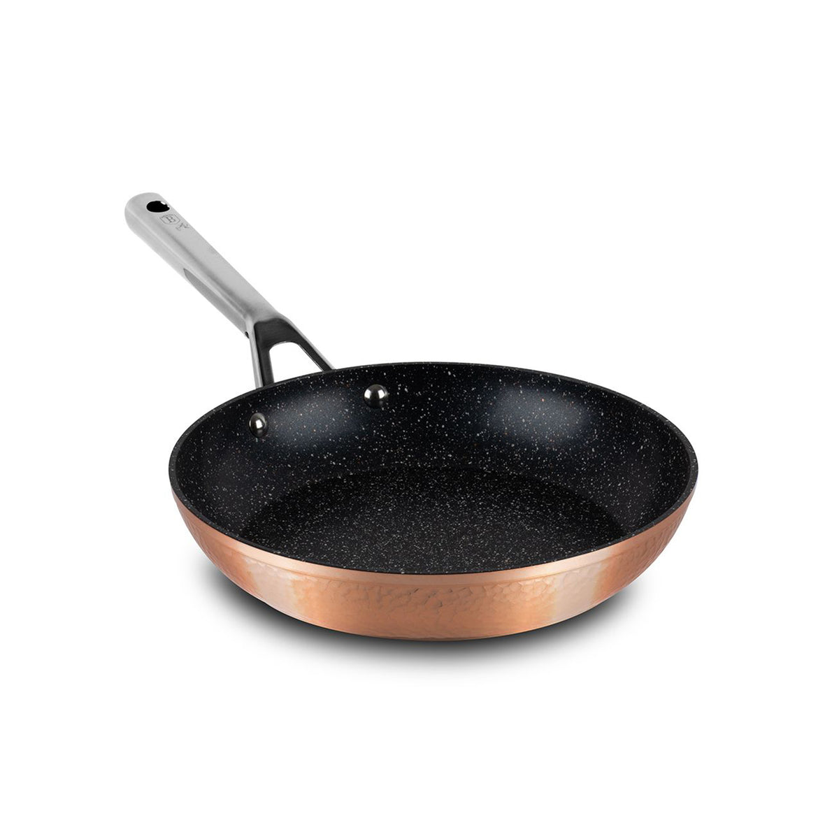 Hammered frypan with handle - Brown 20cm