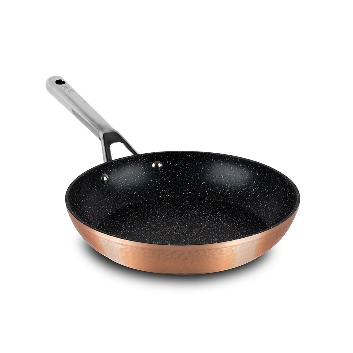 Hammered frypan with handle - Brown 24cm
