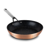 Hammered frypan with handle - Brown 32cm