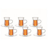 Aramoro  Double Wall Glass 12Pieces Set 100Ml-Clear