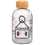 Stor Squid Game Glass Drink Bottle 620 Ml-Clear