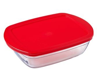 Rectangular Dish With Plastic Lid 2.5L - Clear