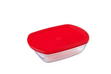 Square Dish With Plastic Lid 2.2L - Clear