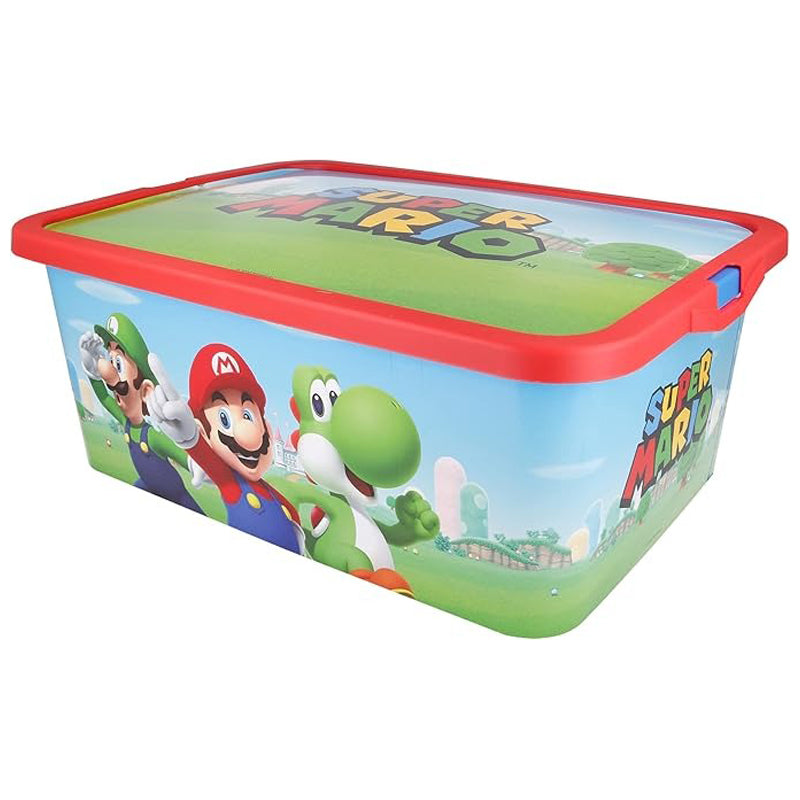 Stor Super Mario Click Storage Box 13 Ltr- Multicolour