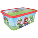 Stor Super Mario Click Storage Box 13 Ltr- Multicolour