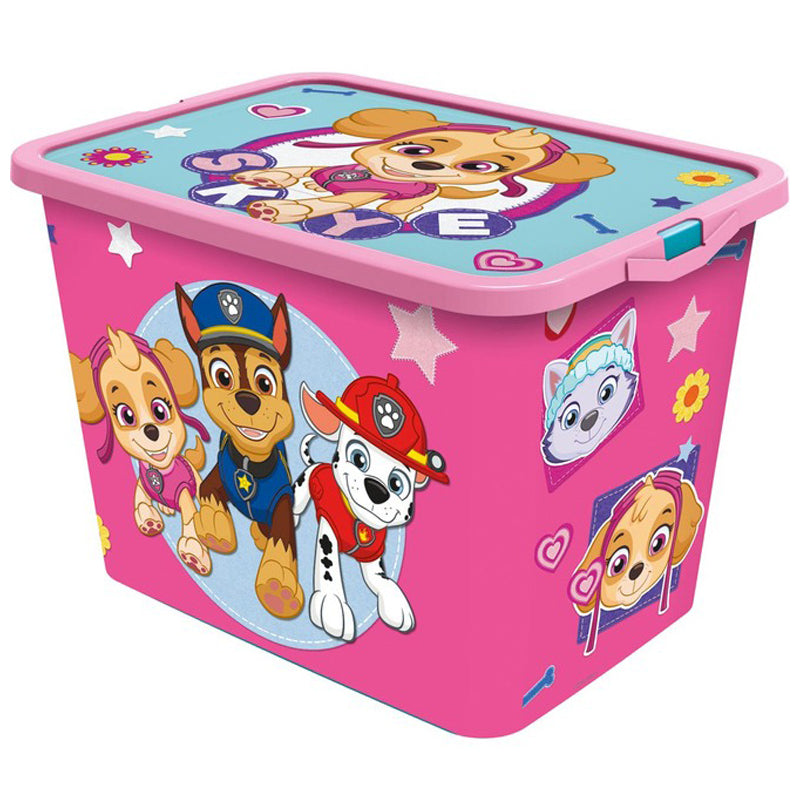 Stor Paw Patrol Girl Click Storage Box 23 Ltr- Pink