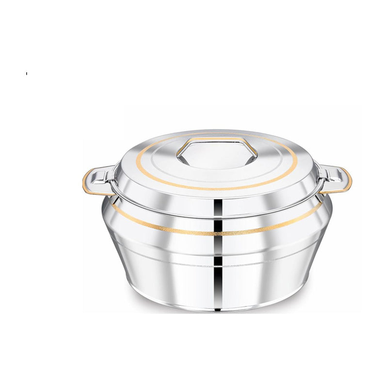 Bohara Shakila Gold Hex Hotpot 3500Ml Stainless Steel 18/10-Gold&Silver