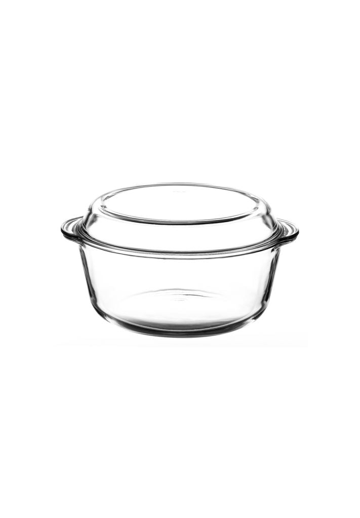 Borcam Round Casserole With Lid 3000 Ml-Clear
