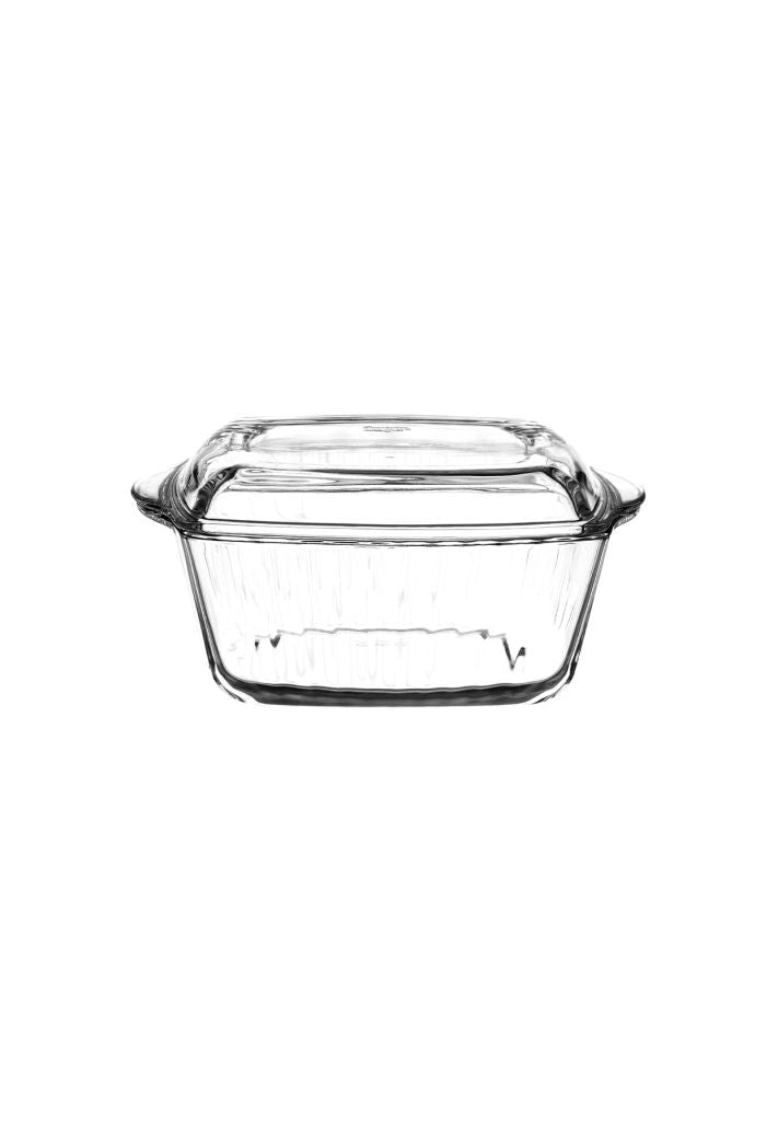 Borcam Square Casserole With Lid 2800 Ml-Clear
