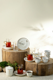 Tea And Arabic Coffee Set 19 Pcs - Pearl White + Gold