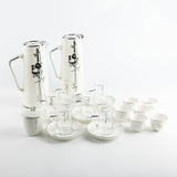 Luxury Full Hospitality Set 21 pcs - Pearl White + Silver