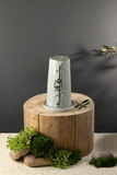 Medium Electronic Candle - Grey + Silver