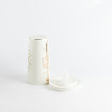 Large Electronic Candle 15.7x23.1 cm - Pearl White + Gold